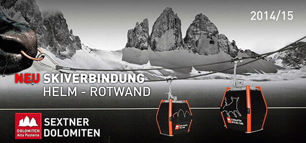 Skiverbindung Helm - Rotwand